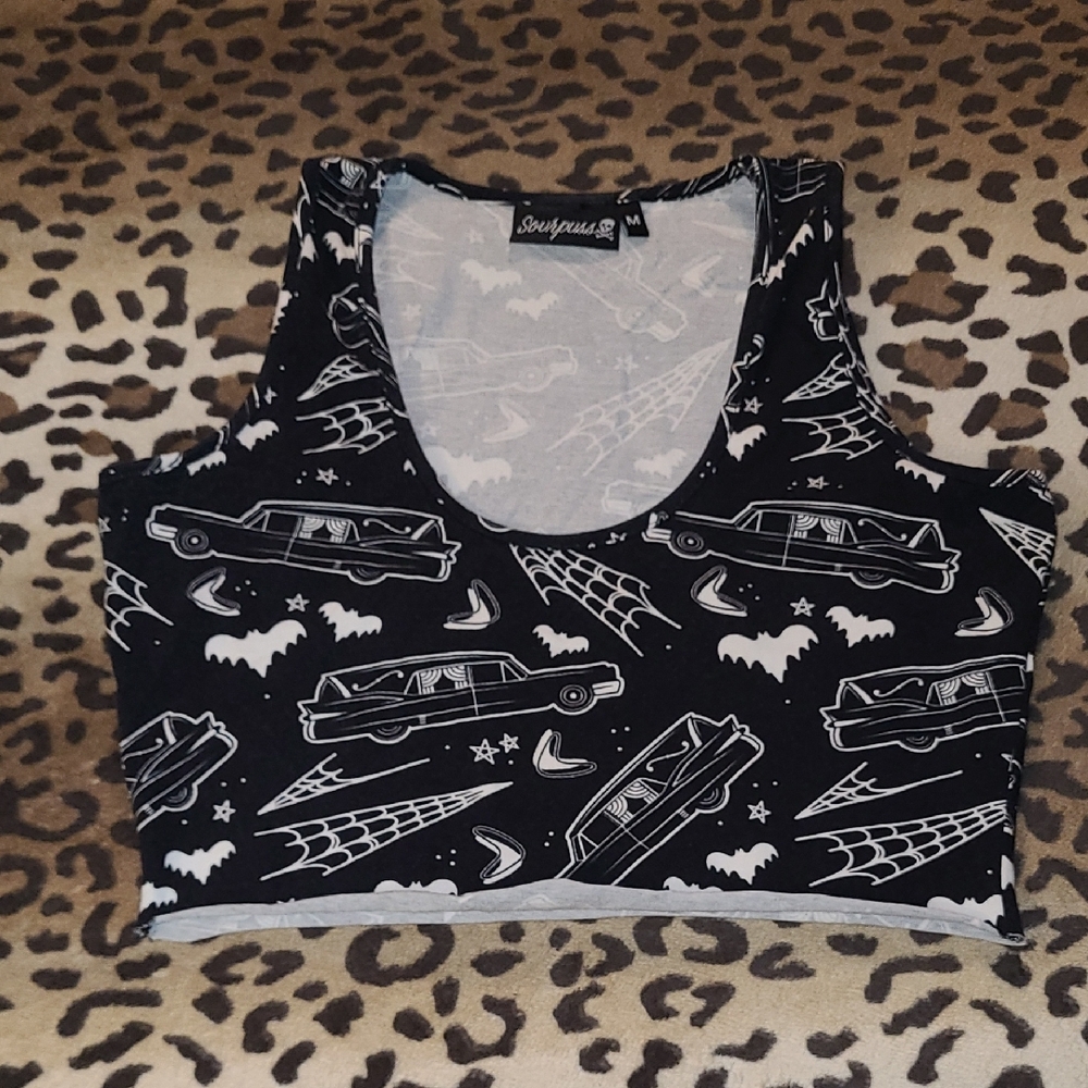 Hearse Print Bra/Crop Top